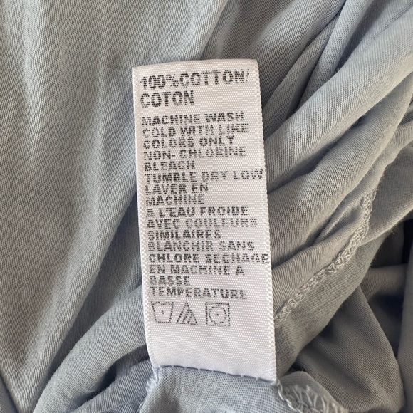 Standard James Perse Drape Front tissue powder dusty blue tank size XL - Picture 6 of 6